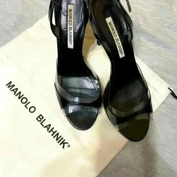 Manolo Blahnik size 38 Slingback open toe heels - Picture 3 of 9